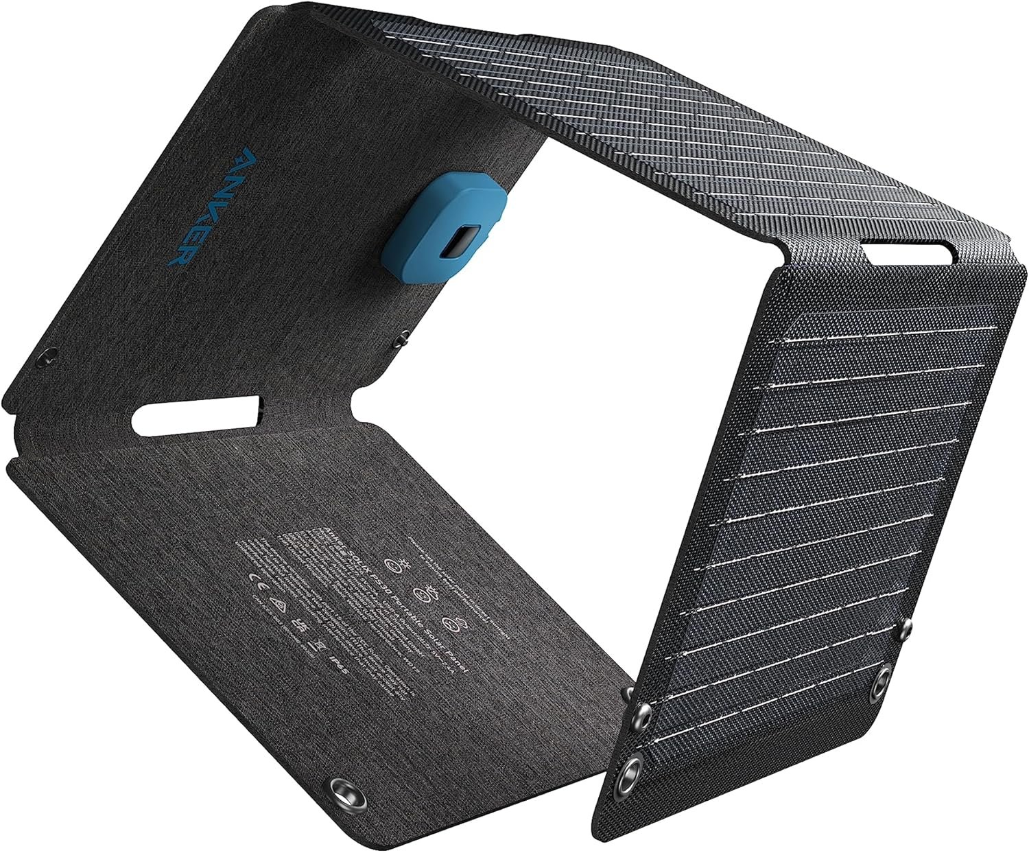 Anker SOLIX PS30 Portable Solar Panel, 30W, for Camping & Hiking | 30W Rated Power, Foldable, IP65 Water- and Dust-Resistant, Fast Charging, Dual-Device Charging, for Outdoor Use