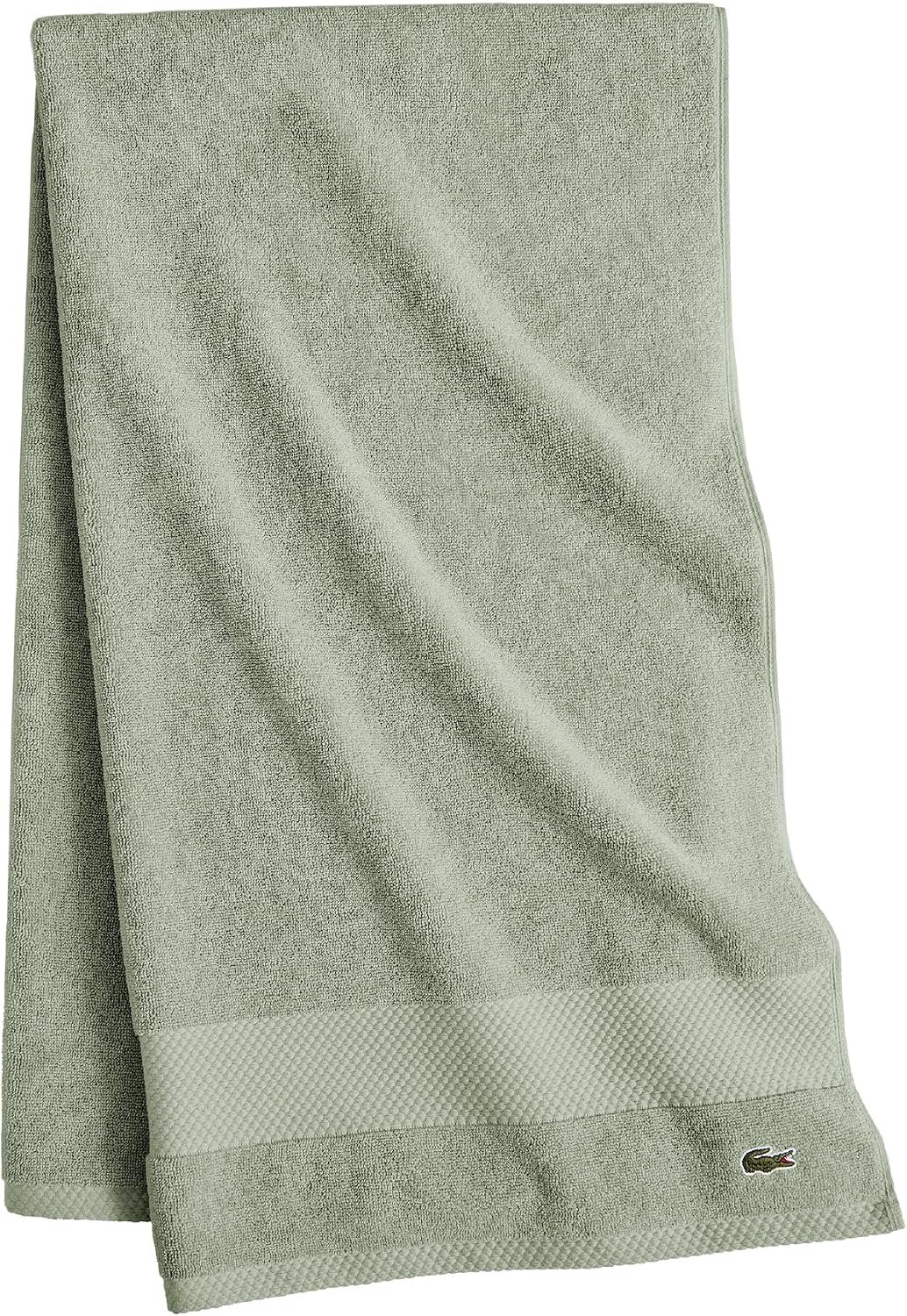 Lacoste Heritage 100% Supima Cotton Bath Towel, Aloe, 30″ x 54″ – Highly Absorbent & Quick Drying, Premium Super Soft Bath Towel, Bathroom Essential, Gift for All Occasions, Machine Washable