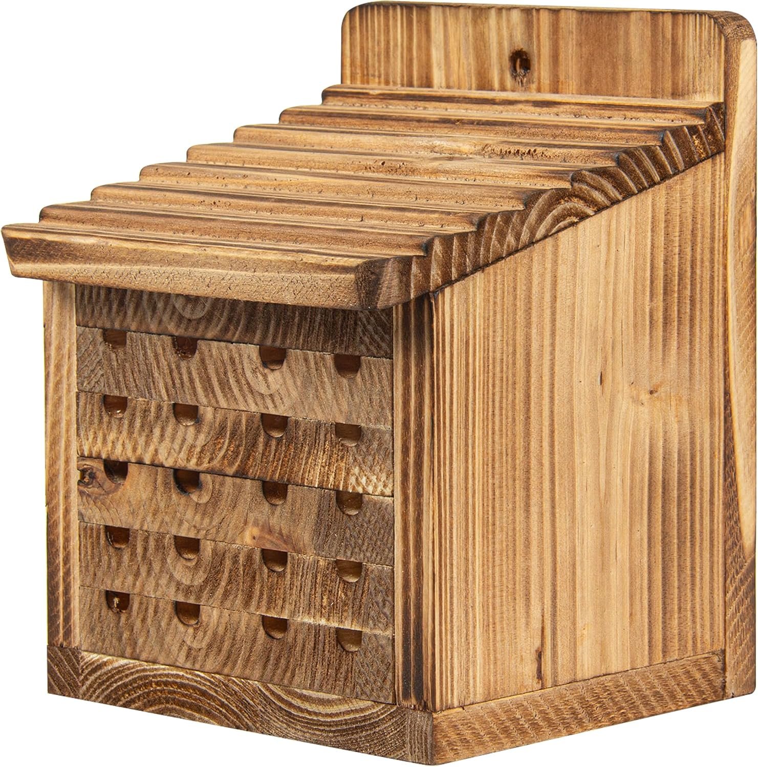 BalterFF Bee Houses for The Garden Insect Bee Hotel Carpenter Wood Bee House of Outside Box