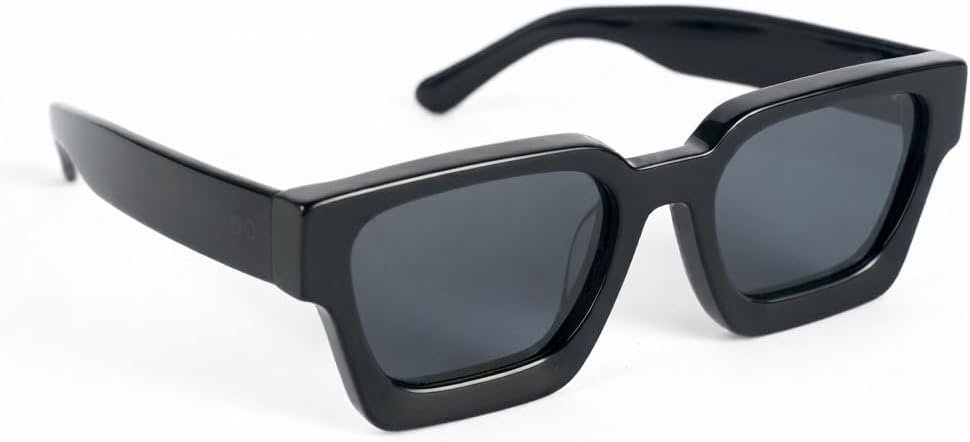 Earthly Ones Polarized Square Sunglasses Women Men, Eco Bio-Acetate UV400 | Plant-Based Bio-Acetate Frame From Renewable Wood Pulp; Lightweight Square Fit; Polarized UV400 Lenses For Driving And Travel