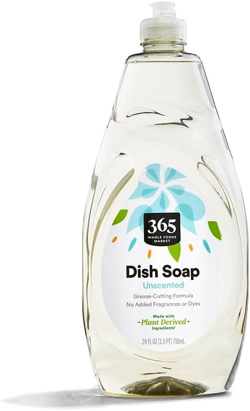 365 by Whole Foods Market, Unscented Dish Soap, Plant-Derived Ingredients, 24 Fl Oz