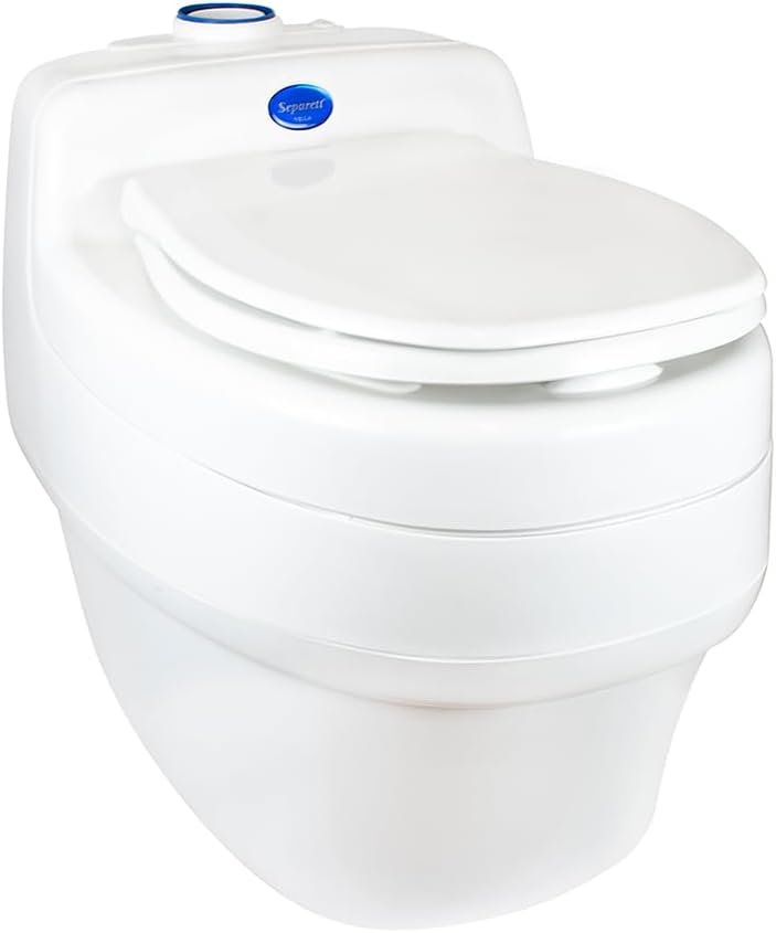 Separett Villa Urine-Separating Compost Toilet | No Additives or Mixing Needed, High-Capacity Design, For Homestead, For Schoolie, For Cottage Use