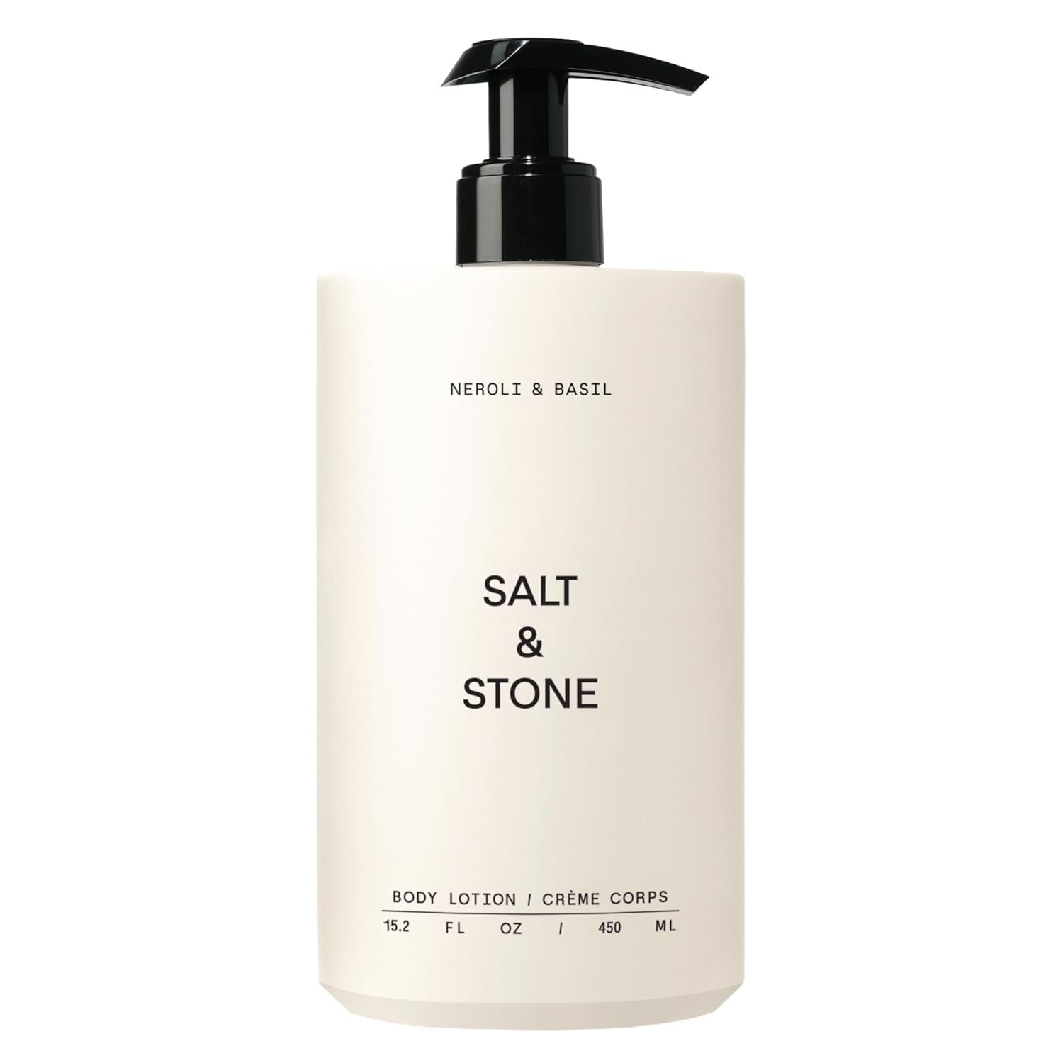Salt & Stone Body Lotion for Women & Men, Vegan, Neroli & Basil 15.2 fl oz | Hydrating, Nourishing & Skin Softening Moisturizer, Restores Dry Skin, Fast-Absorbing, Free of Parabens & Phthalates