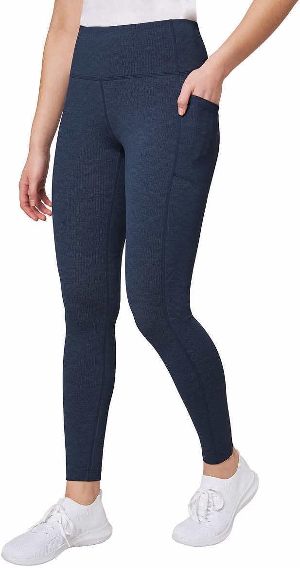 Mondetta Womens Midweight High Waisted Garment Wash Leggings