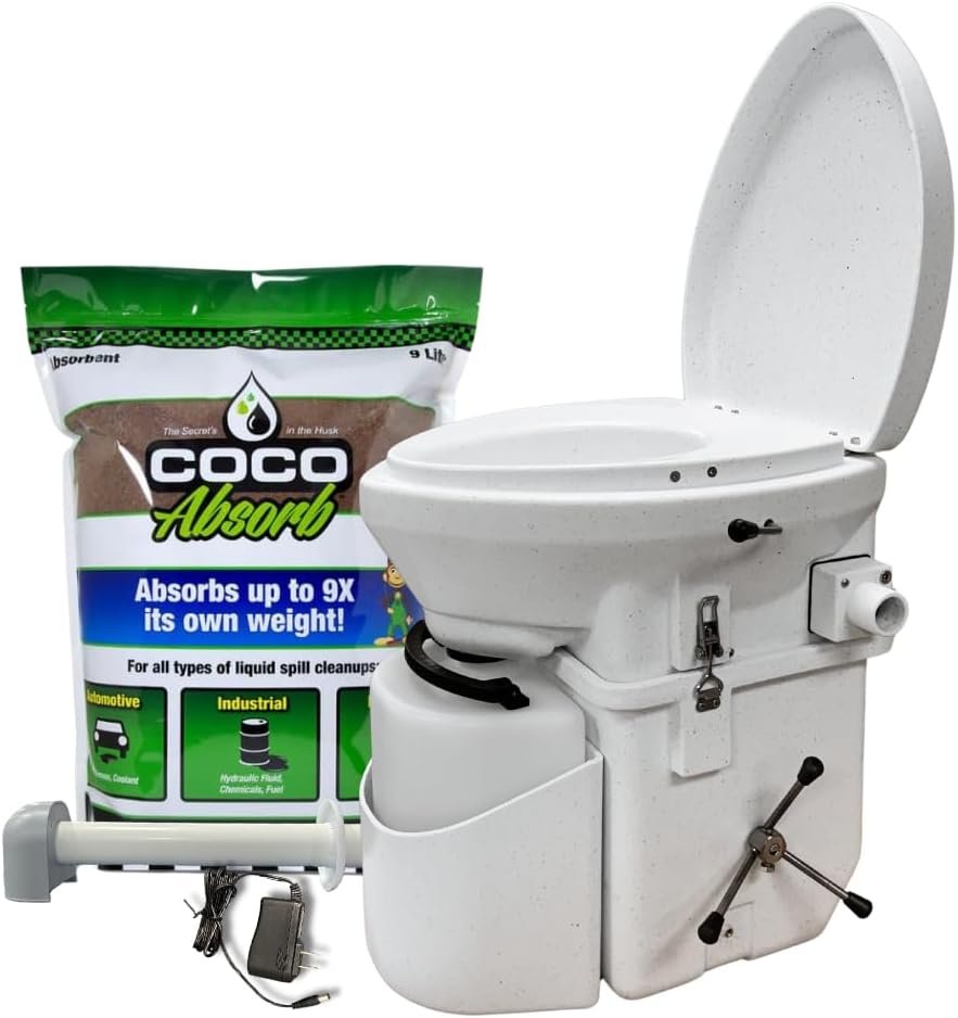 Nature’s Head® Structure Kit with Composting Toilet – Complete All-Inclusive Kit – 100% Self-Contained Waterless Toilet System for Cabins, Tiny Homes & Off-Grid Living – Spider Handle