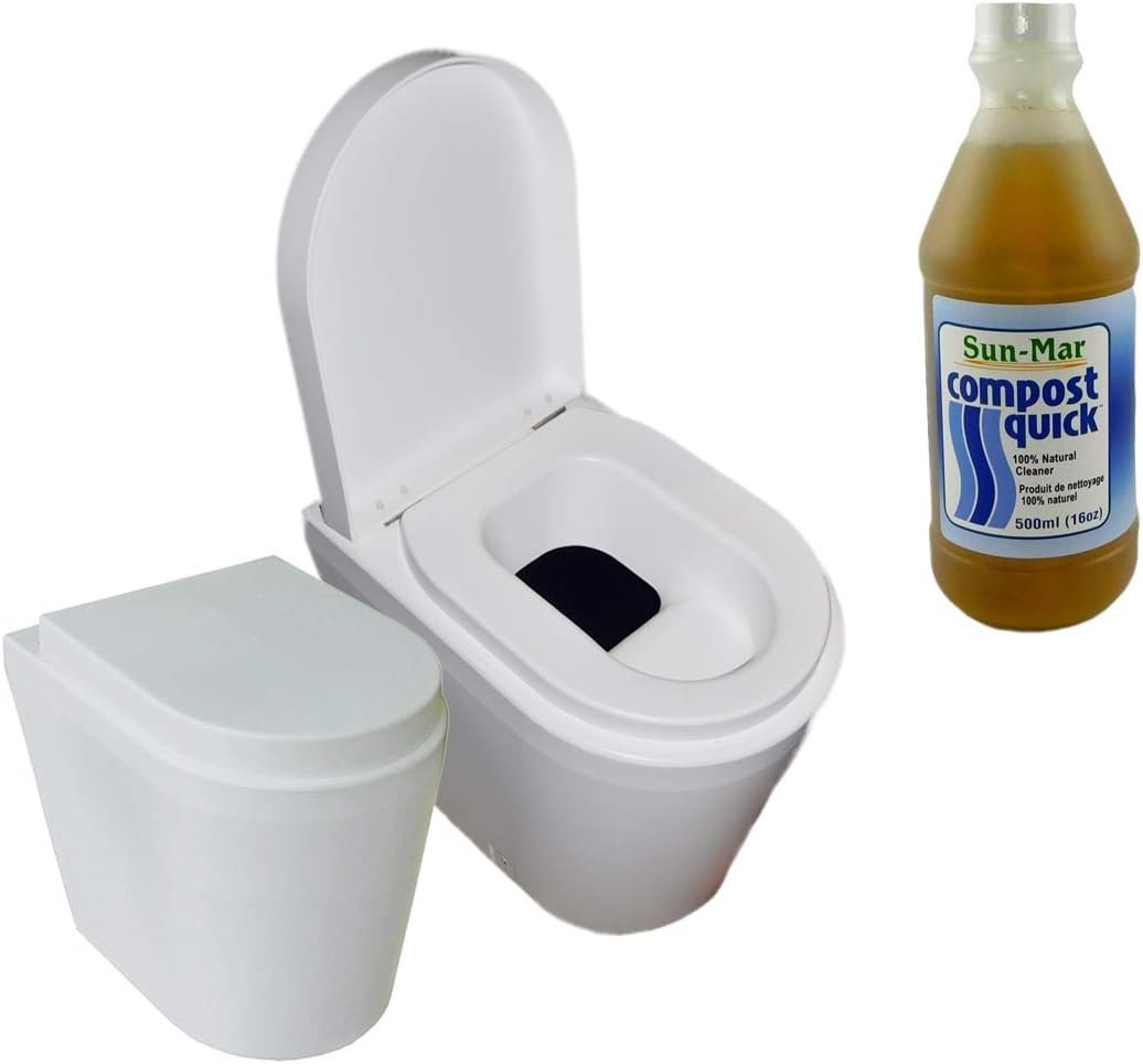 SUN-MAR GTG PORTABLE TOILET KIT With Toilet Cleaning: Perfect for Homes, Tiny Homes, Cottages and Cabins, Boats, Farms, Warehouses, Garages, Barns, Stables, Camper, RV