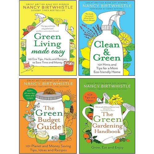 Nancy Birtwhistle 4 Books Collection Set (The Green Budget Guide, Green Living Made Easy, Clean & Green, The Green Gardening Handbook)