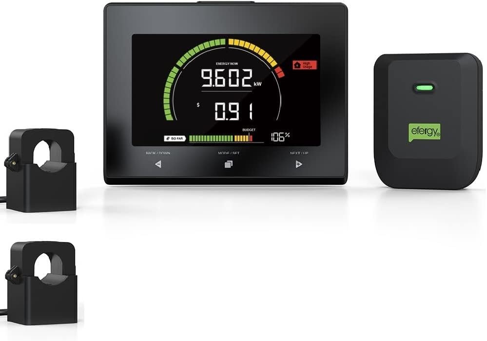 efergy Elite-Max Display Kit 7.9″ Color Energy Monitor No WiFi Required. Data Download Direct from The Monitor