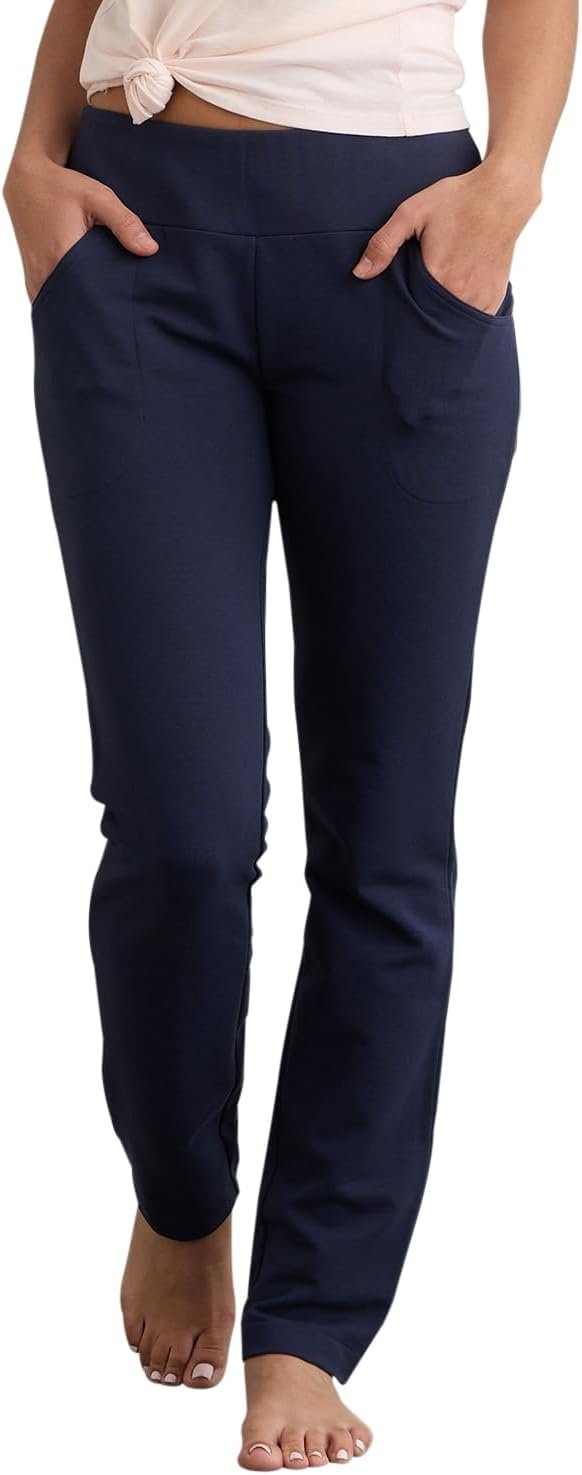 Fair Indigo Women’s Organic Knit Pants with Pockets