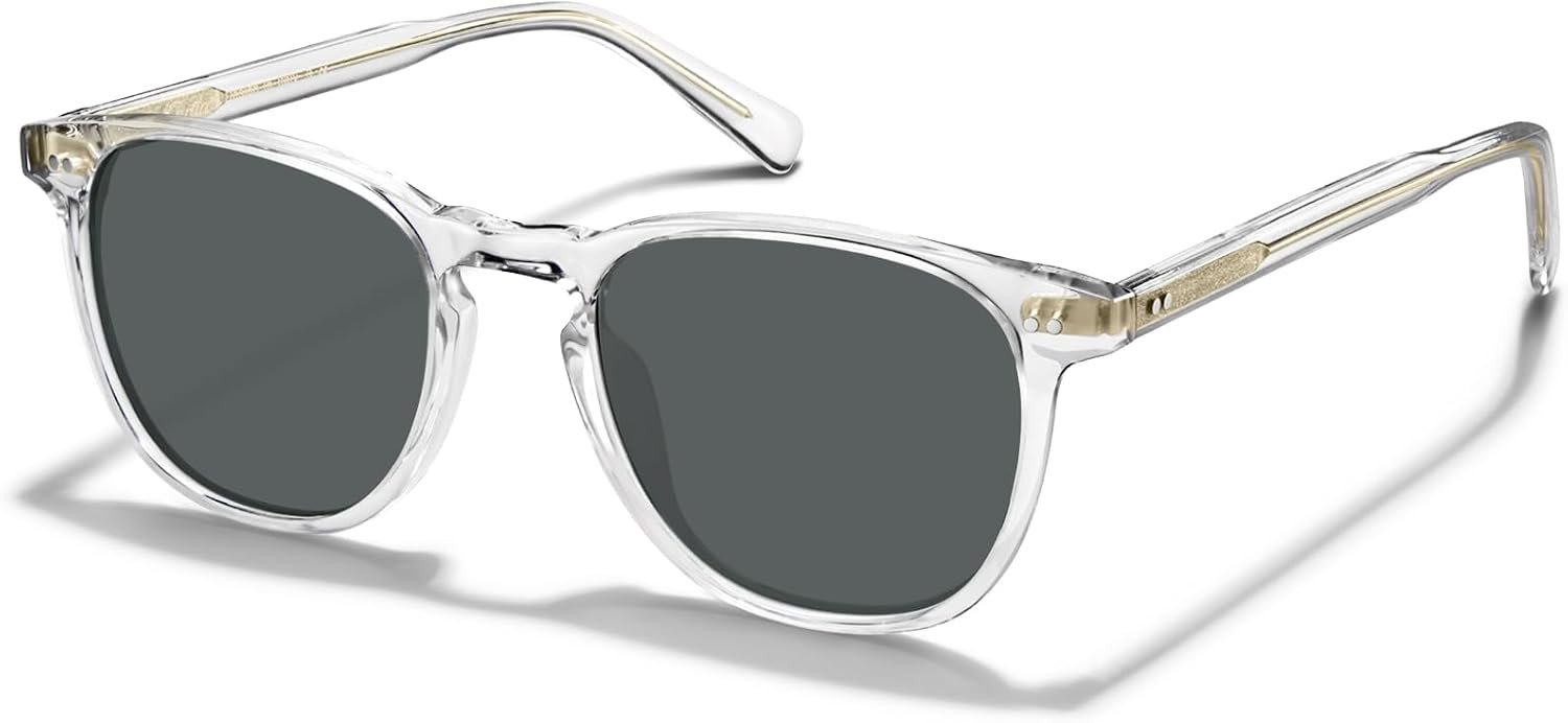 CARFIA Cool Acetate Polarized Square Mens Sunglasses Keyhole Male Shades | Timeless Retro Fashion Style, UV400 protection eyewears, Non-Fading Frame. Perfect for driving, beach, golf, daily and gifts.