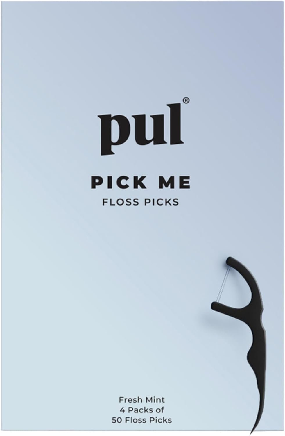 PUL Mint Dental Floss Picks – Biodegradable Floss Sticks with Shred-Resistant Teeth Floss, Fluoride Free Dental Flossers for Adults & Kids, Minty Fresh Dental Floss Picks – 200 Count