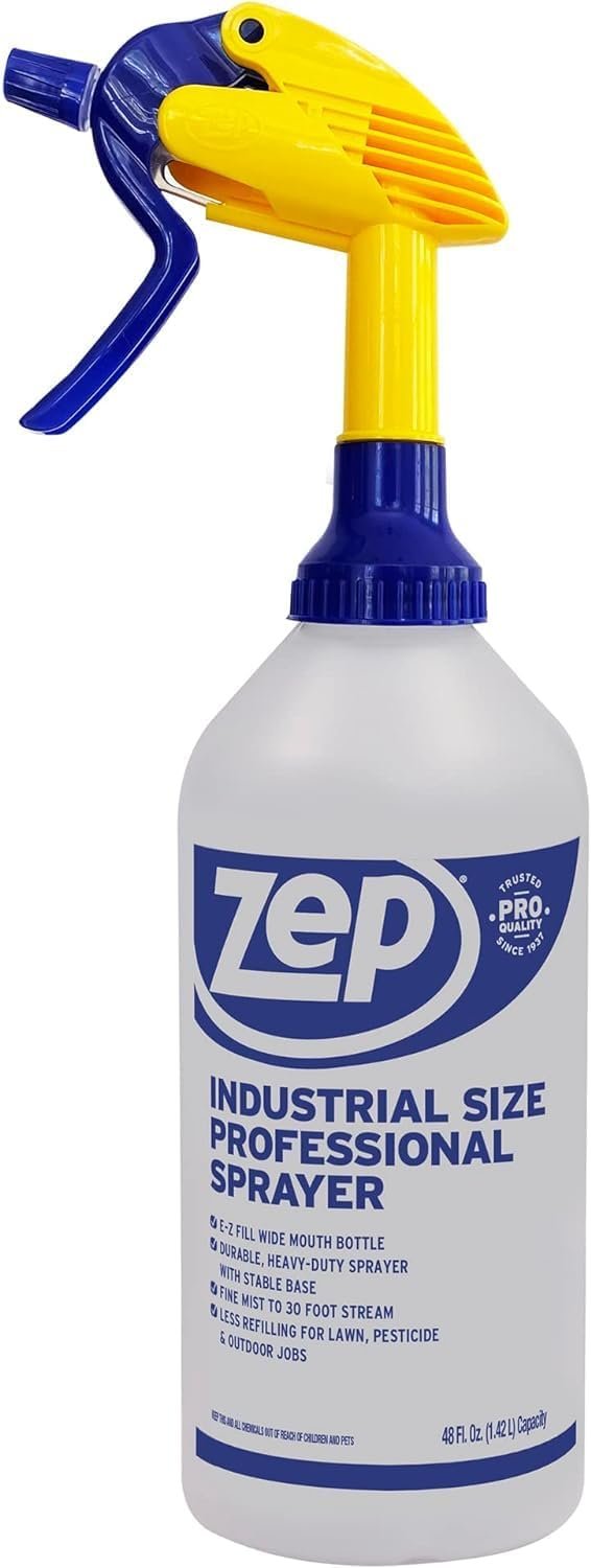 Zep Industrial Sprayer Bottle – 48 Ounces C32810 – Up to 30 Foot Spray, Adjustable Nozzle