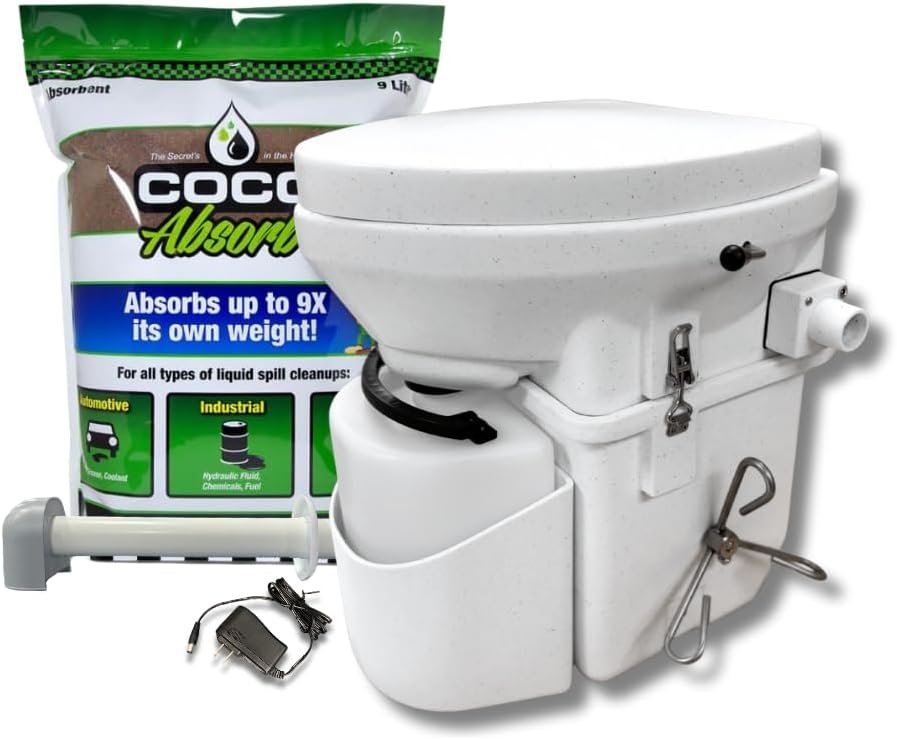 Nature’s Head® Structure Kit with Composting Toilet – Complete All-Inclusive Kit – 100% Self-Contained Waterless Toilet System for Cabins, Tiny Homes & Off-Grid Living – Foot Spider Handle