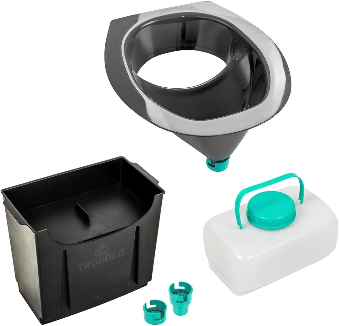 DIY Composting Toilet Set with Urine Diverter and Containers, Build Your Own Urine-Diverting Dry Toilet