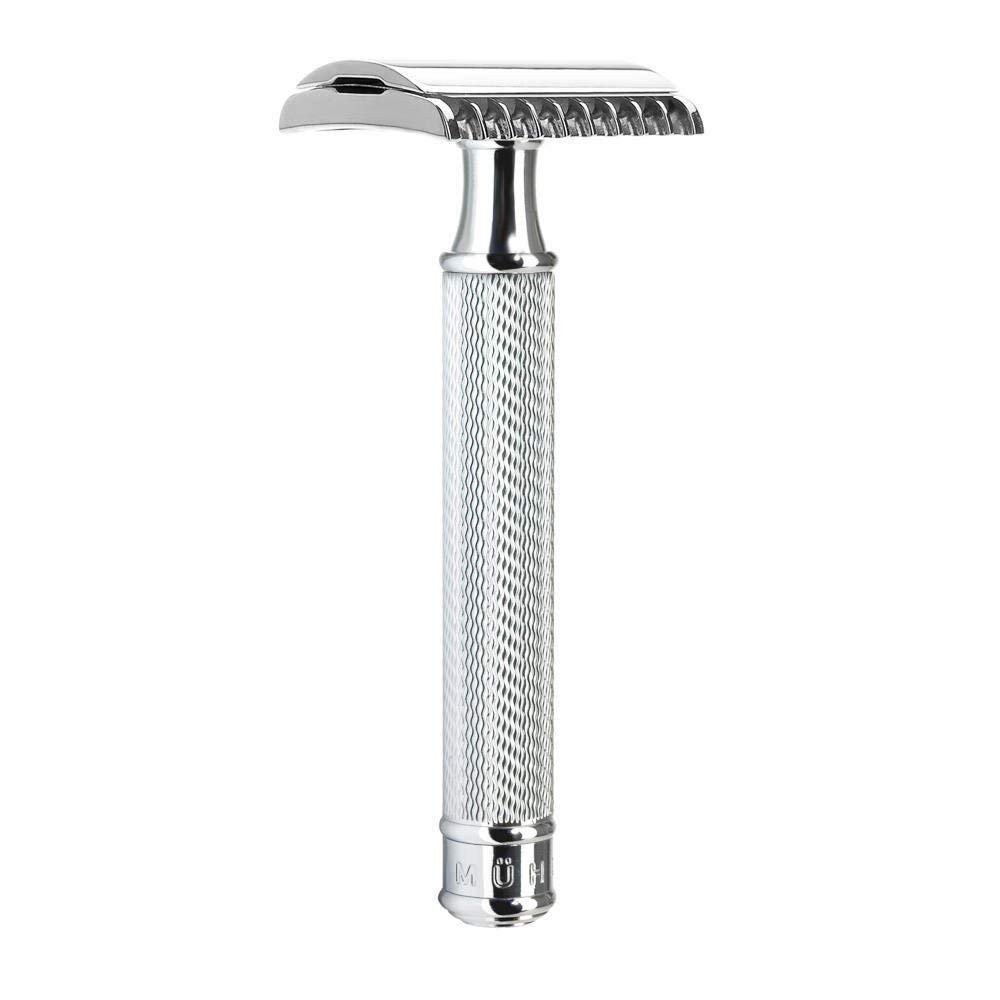 MÜHLE TRADITIONAL R41 Double Edge Safety Razor (Open Comb) For Men – Perfect for Every Day Use, Barbershop Quality Close Smooth Shave | The tooth geometry guides longer beard hair toward the blade while allowing more lather to remain for a smooth shave.