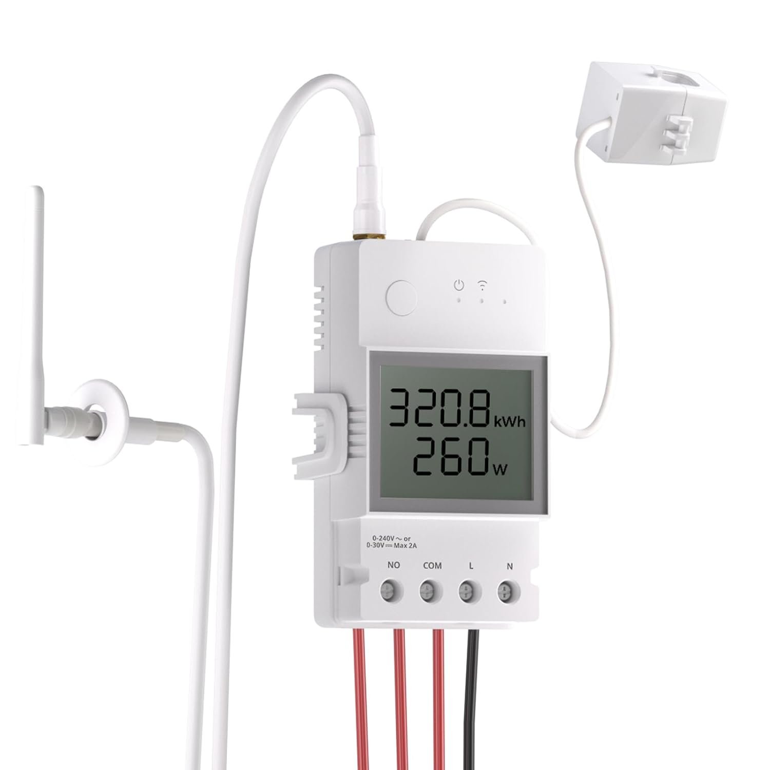 SONOFF POWCT Smart Power Meter, WiFi Connected Switch with Overload Protection, Real-Time Energy Monitoring, LCD Display, Work with Amazon Alexa/Google Home/IFTTT