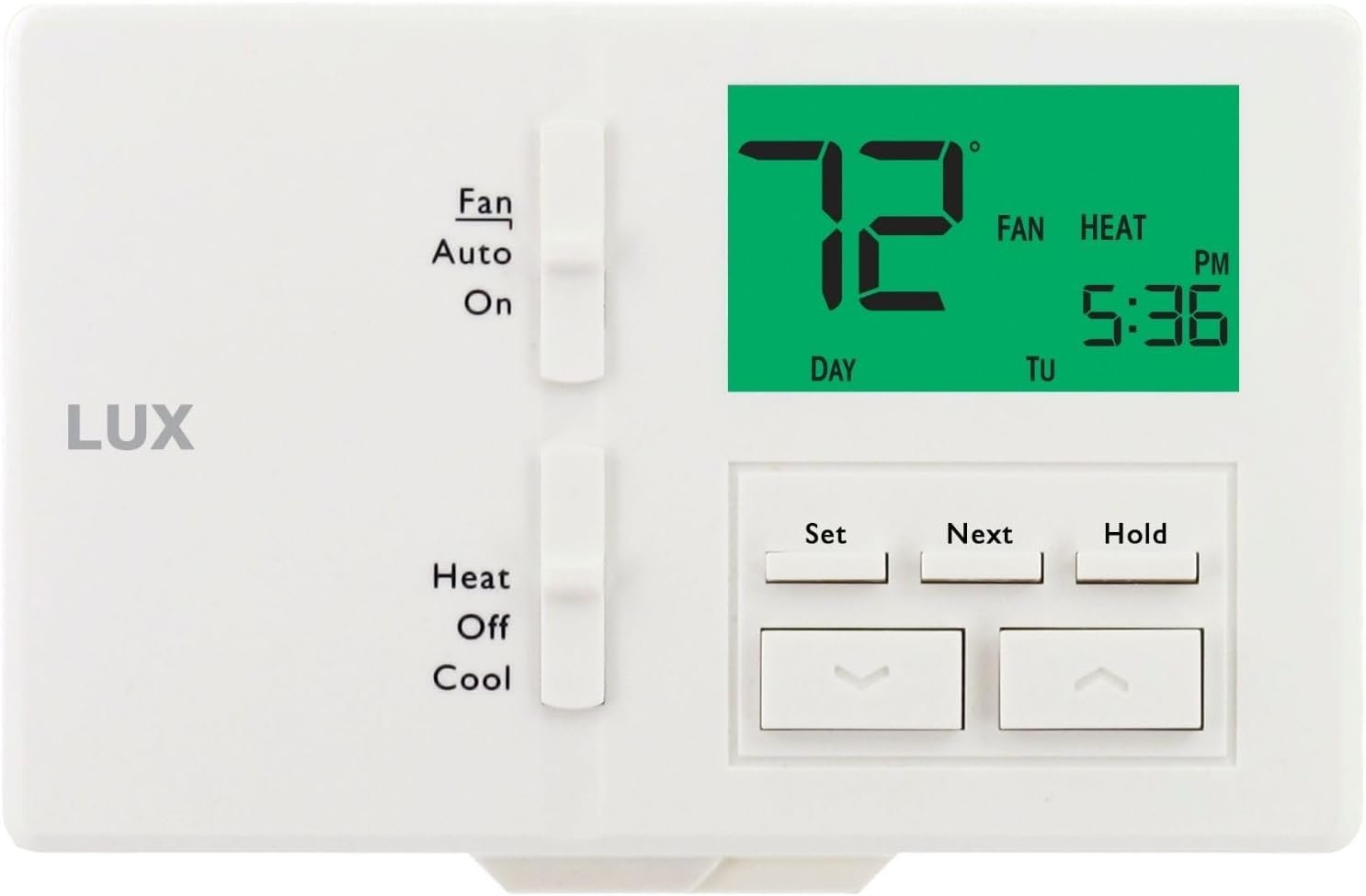 TX100E 7-Day Programmable 1-Heat/1-Cool Thermostat | Great value, programmable 7-day or 5/2-day thermostat, easy-to-read display, full featured thermostat.