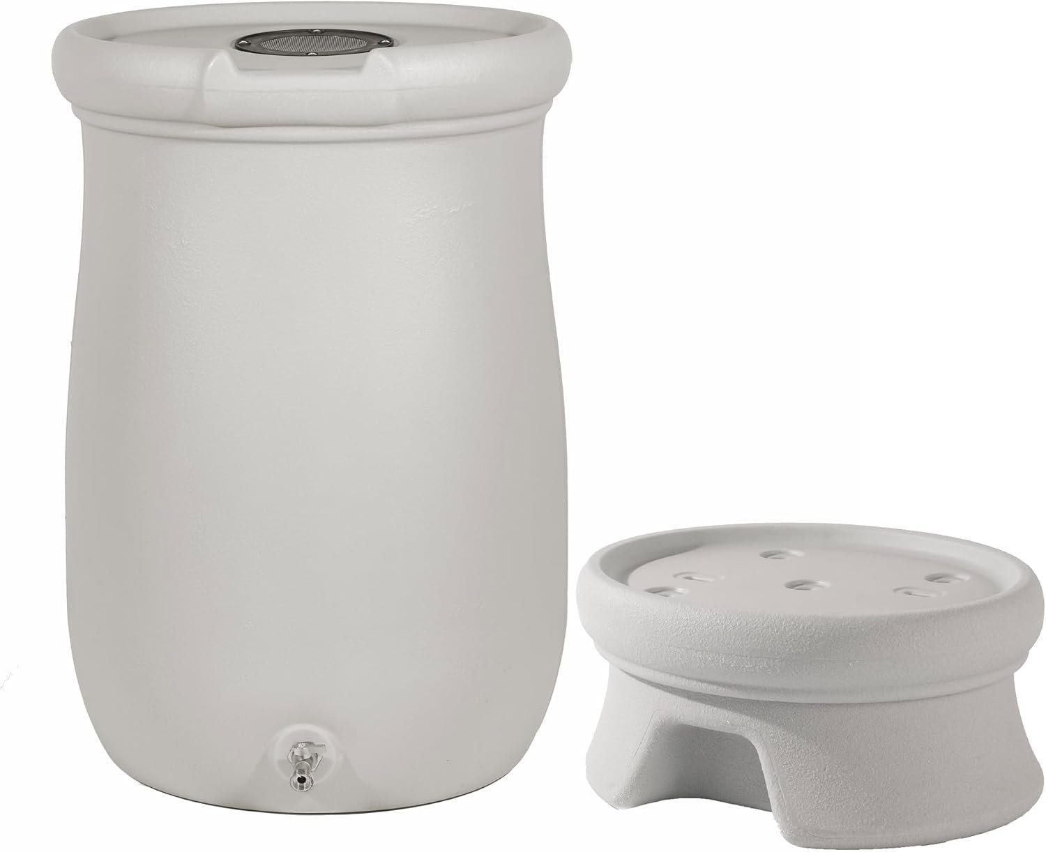 Step2 Fernway Rain Barrel Stand, Adds 11″ Height to 50 Gallon Outdoor Water Conservation Container, Gray