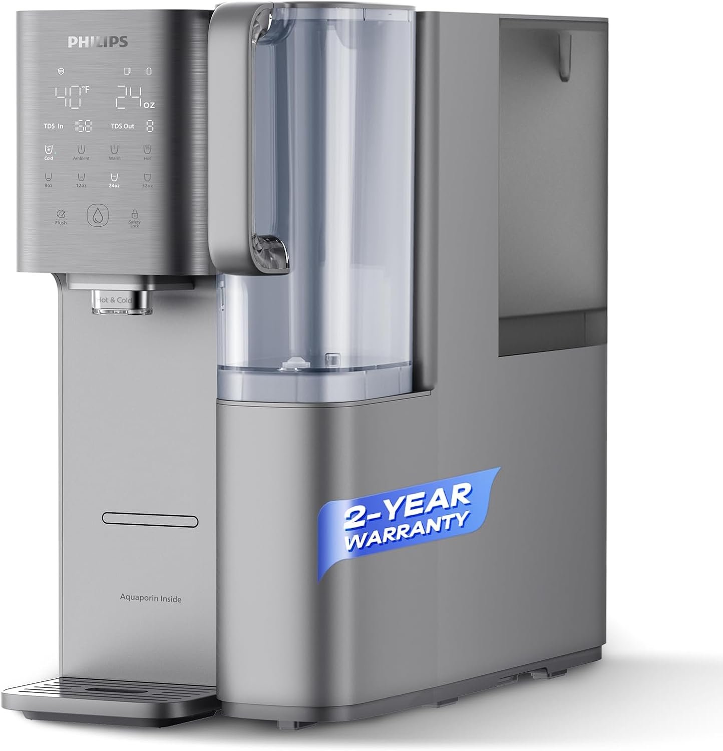PHILIPS Countertop RO Water Filter, Instant Hot and Cold Dispenser