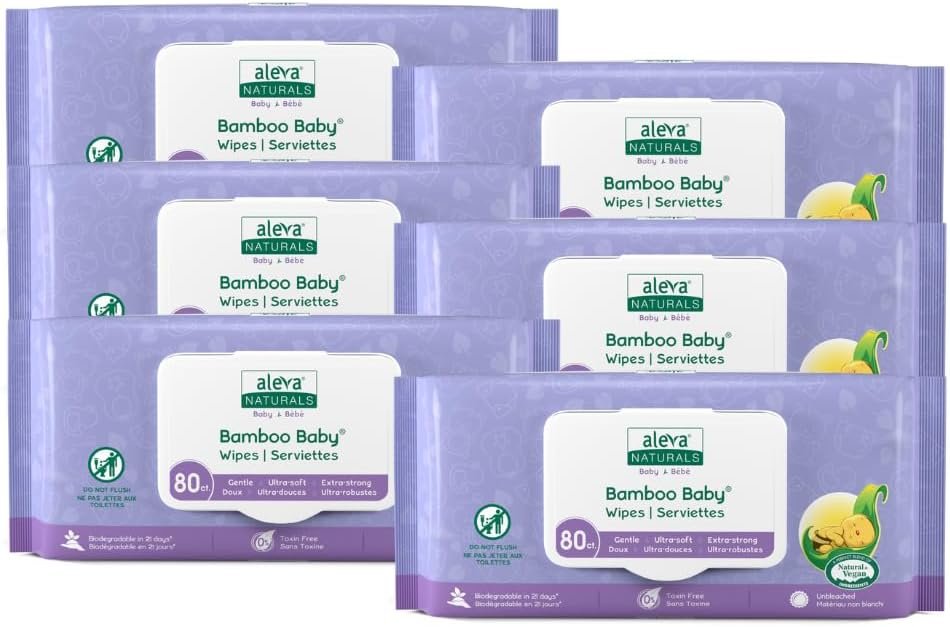 Aleva Naturals Bamboo Baby Wipes – 480 ct