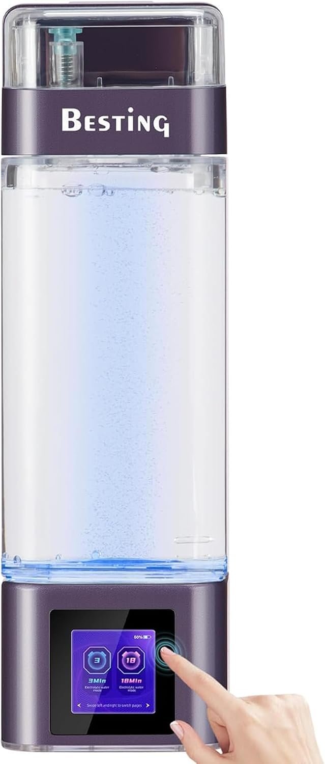 12000PPB Hydrogen Water Bottle Generator, High Concentration, 11.8 fl oz