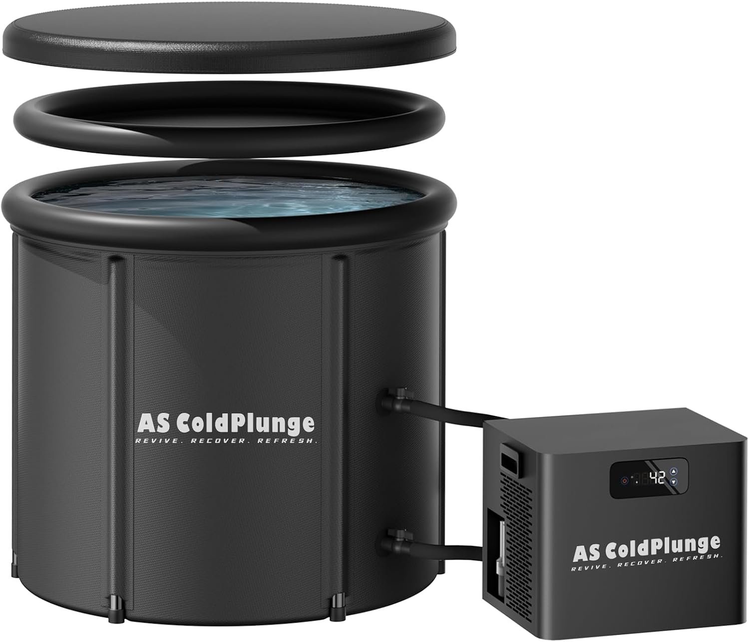 AS ColdPlunge 1/3 HP Ice Bath Chiller & 100 Gal Cold Plunge Tub Kit