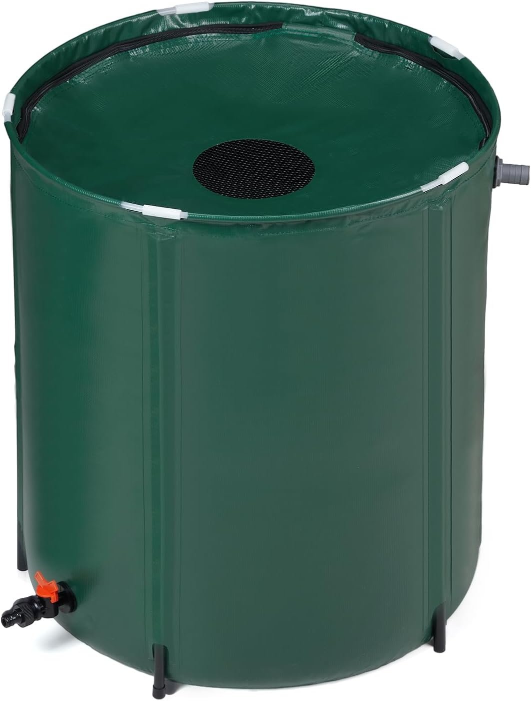 VINGLI 66 Gallon Collapsible Rain Barrel, Portable Water Storage Tank, Rainwater Collection System Downspout, Water Catcher Container with Filter Spigot Overflow Kit