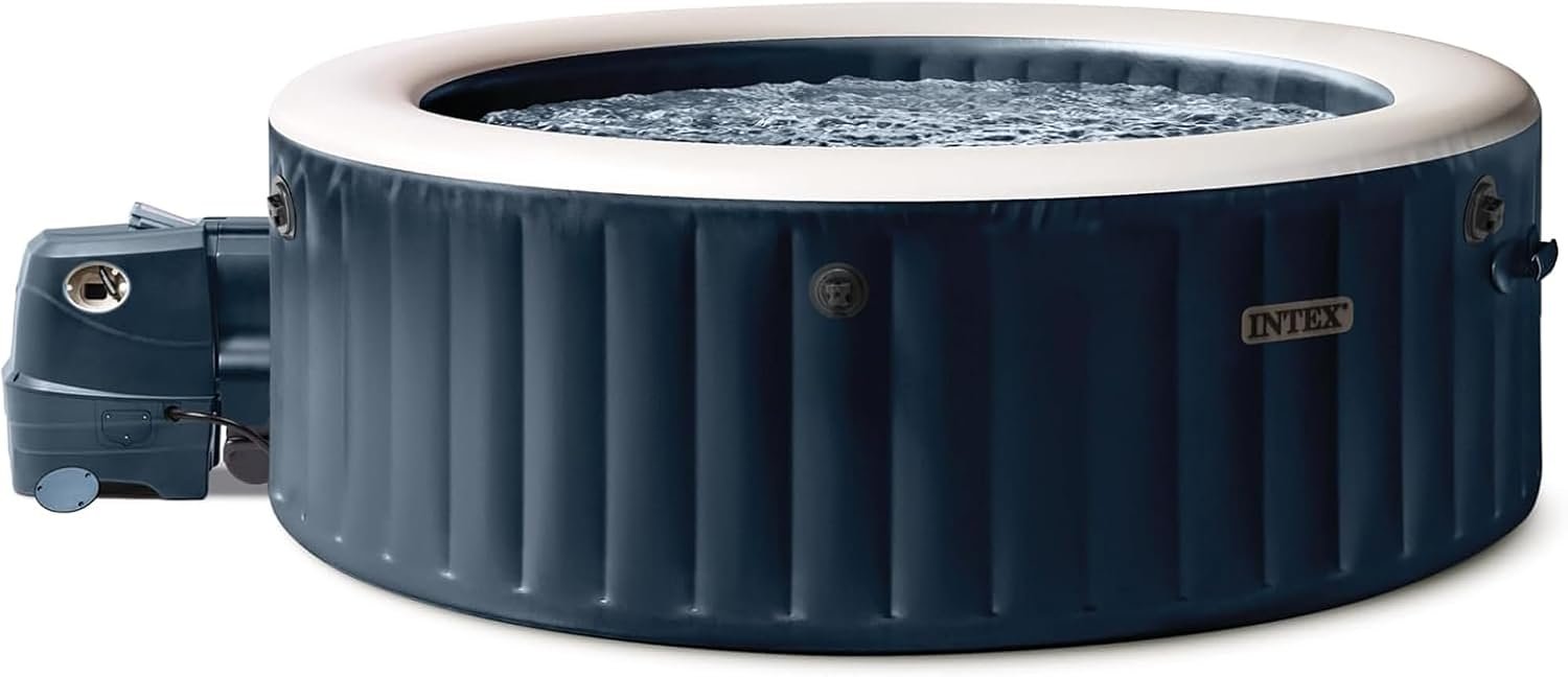 INTEX PureSpa 4 Person Inflatable Hot Tub with Energy-Efficient Spa Cover
