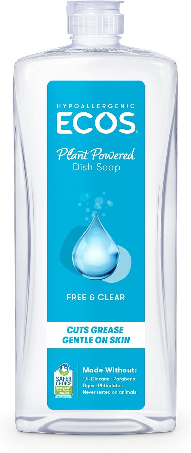 ECOS, Earth Friendly Products Dishmate Detergent and, Free & Clear, 25 Fl Oz