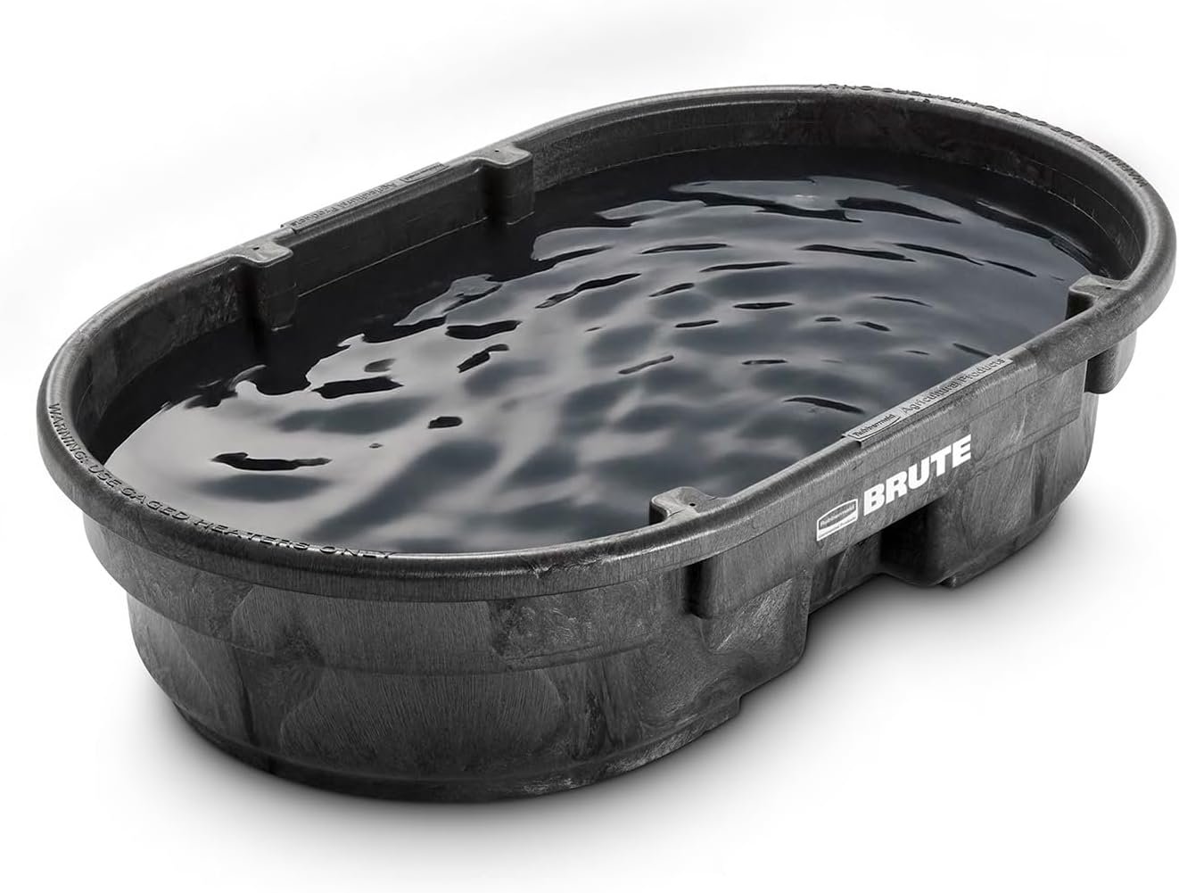Rubbermaid Commercial Products Stock Tank, 50-Gallons, Structural Foam, Heavy Duty Container, for Livestock/Animal/Cattle Feed & Water, Outdoor Homemade Pool/Hot Tub/Bathtub, & Pet Cleaning/Dog Wash