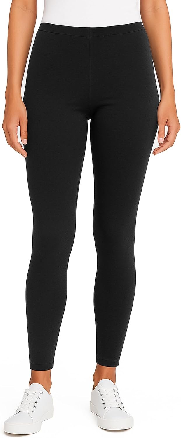City Threads Women’s Leggings 100% Cotton Made in USA – Soft Stretch, Comfortable for Yoga, Sports & Daily Wear
