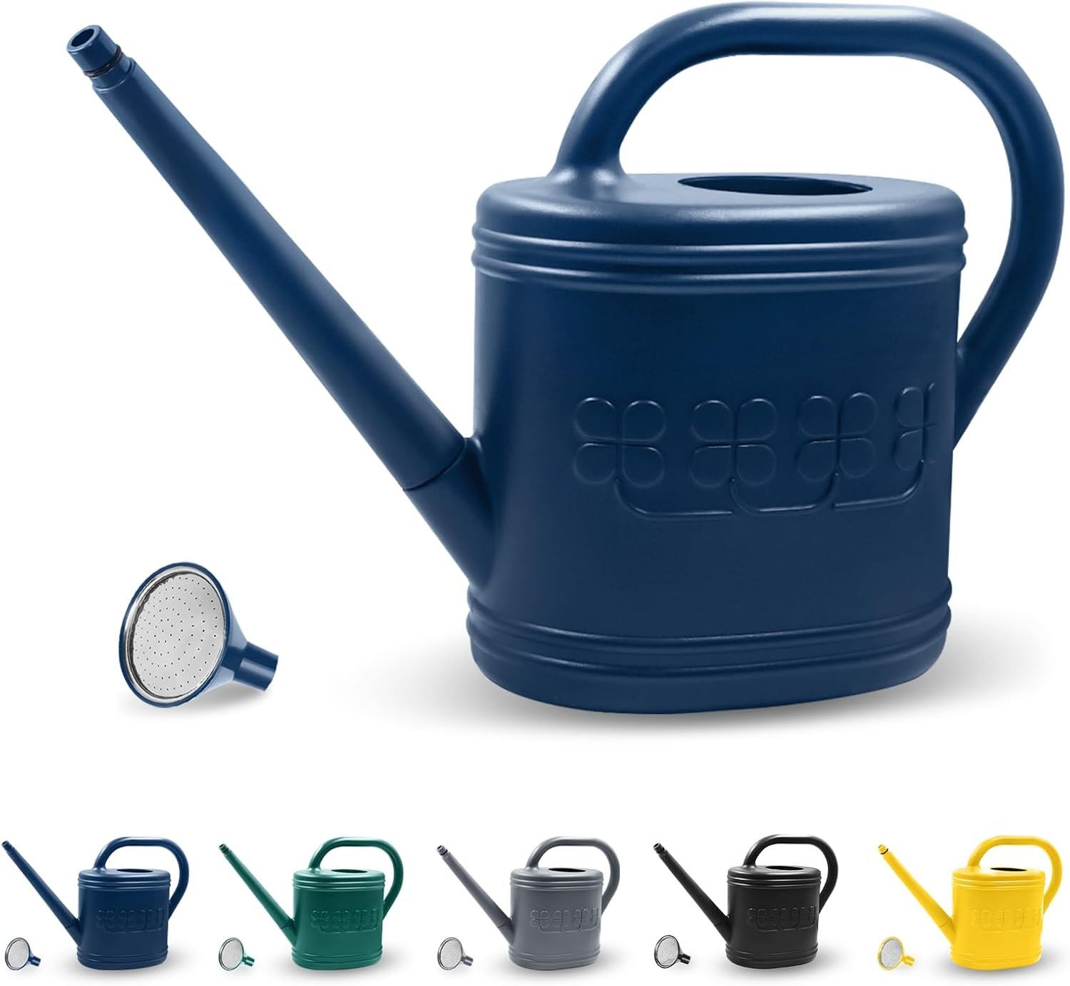2 Gallon Garden Watering Can, Plastic Outdoor Watering Can for Plants | Removable Long Spout, Plastic Water Can, Stainless Steel Shower Head, 3 Watering Modes, for Garden, Courtyard, Greenhouse