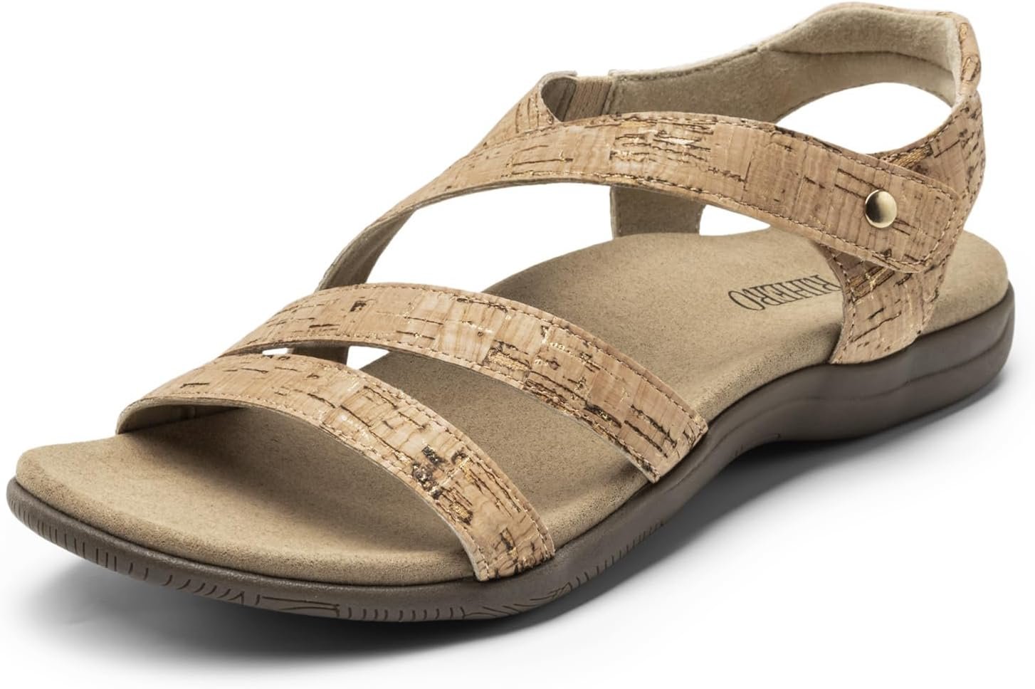 Rihero Women’s Summer Orthopedic Arch Support Flat Sandals | Open Toe Orthotic Sandals, Adjustable Strap, Comfortable Footbed, Suitable for Indoor And Outdoor, Casual Walking, Office