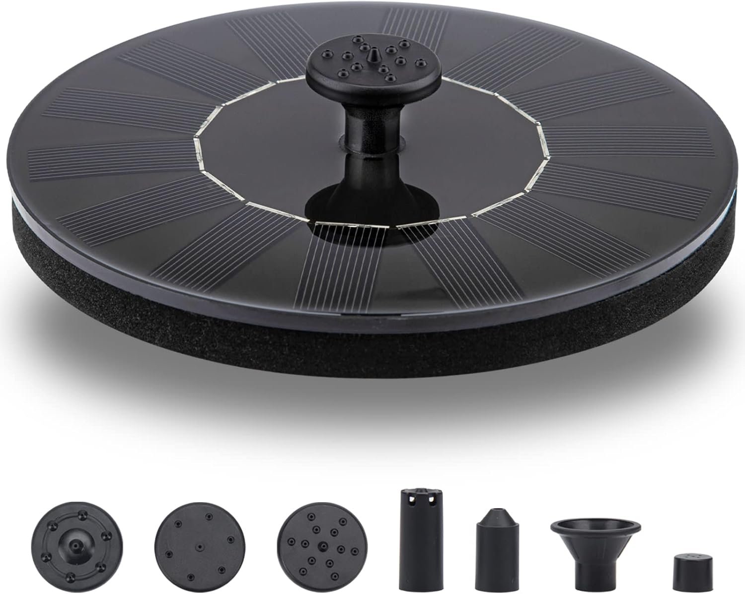 LAWOHO Solar Fountain Pump 1.5W Upgraded Submersible Solar Water Fountain Panel Kit for Bird Bath,Small Pond,Garden and Lawn Solar Water Pump Built-in Filter