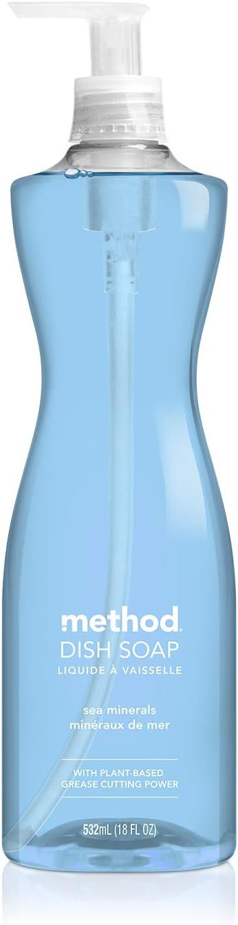 Method Dish Soap, Sea Minerals, Tough on Grease, 18 Fl Oz (Pack of 1)