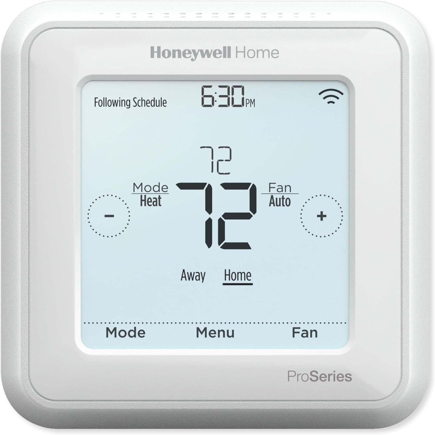 Honeywell Home TH6320ZW2007/U Z-Wave T6 Pro Programmable Touchscreen Thermostat with SmartStart, Low Voltage, UWP Mounting System, Cover Plate, Color – White