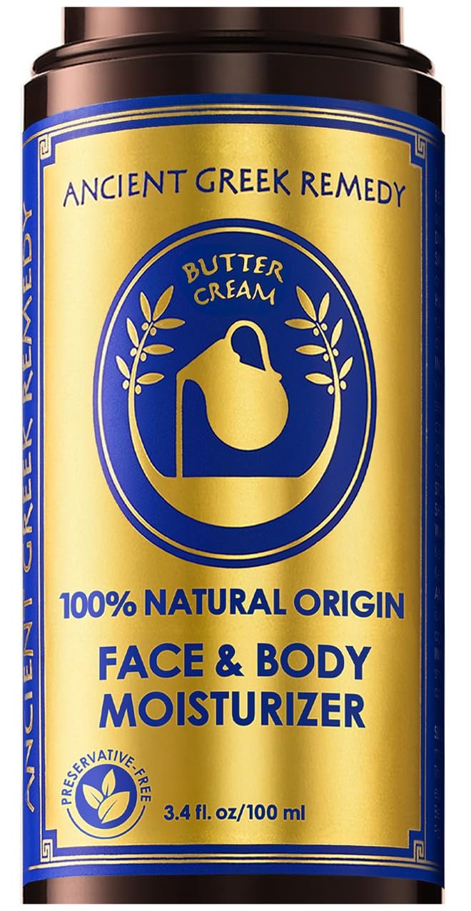 Organic Face Moisturizer for Dry Skin, Hydrating Facial & Body Butter Cream | Anti Aging Moisturizer Nourishes & Softens Mature & Sensitive Skin, Natural Face & Body Butter with Vitamin E & Rosehip Oil