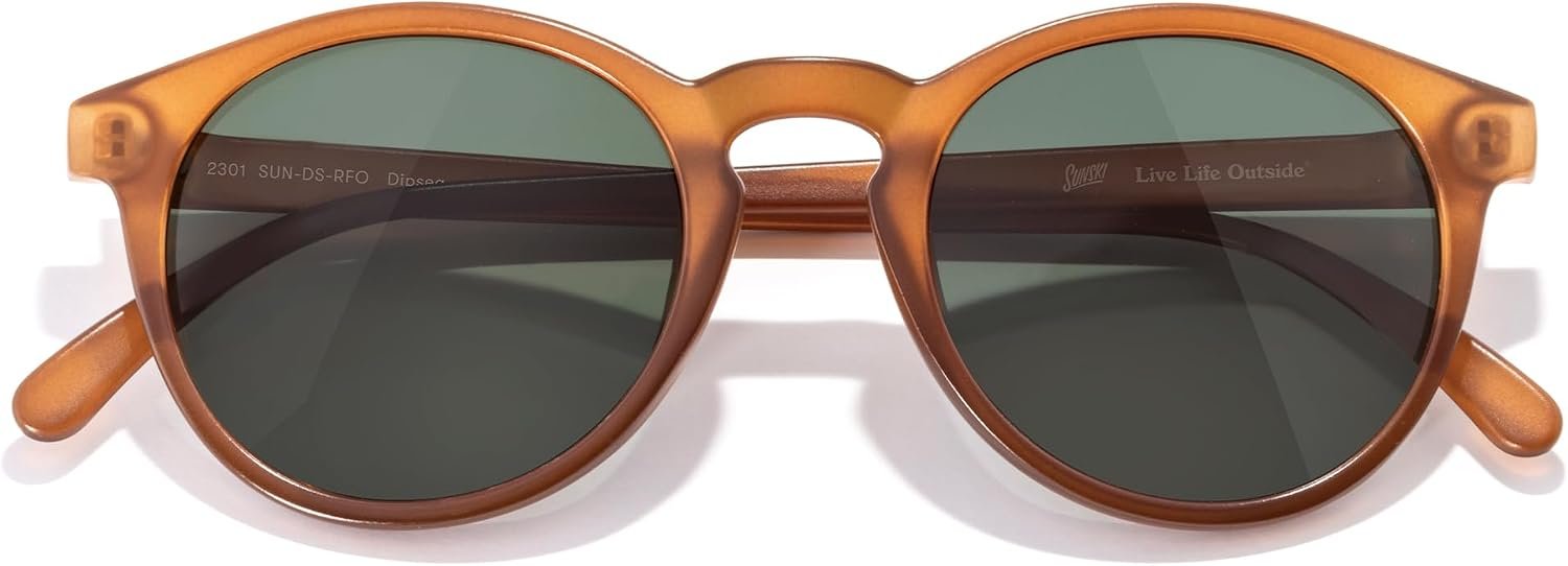 Sunski Dipsea – Polarized Recycled Sunglasses (Rust Forest, Black)