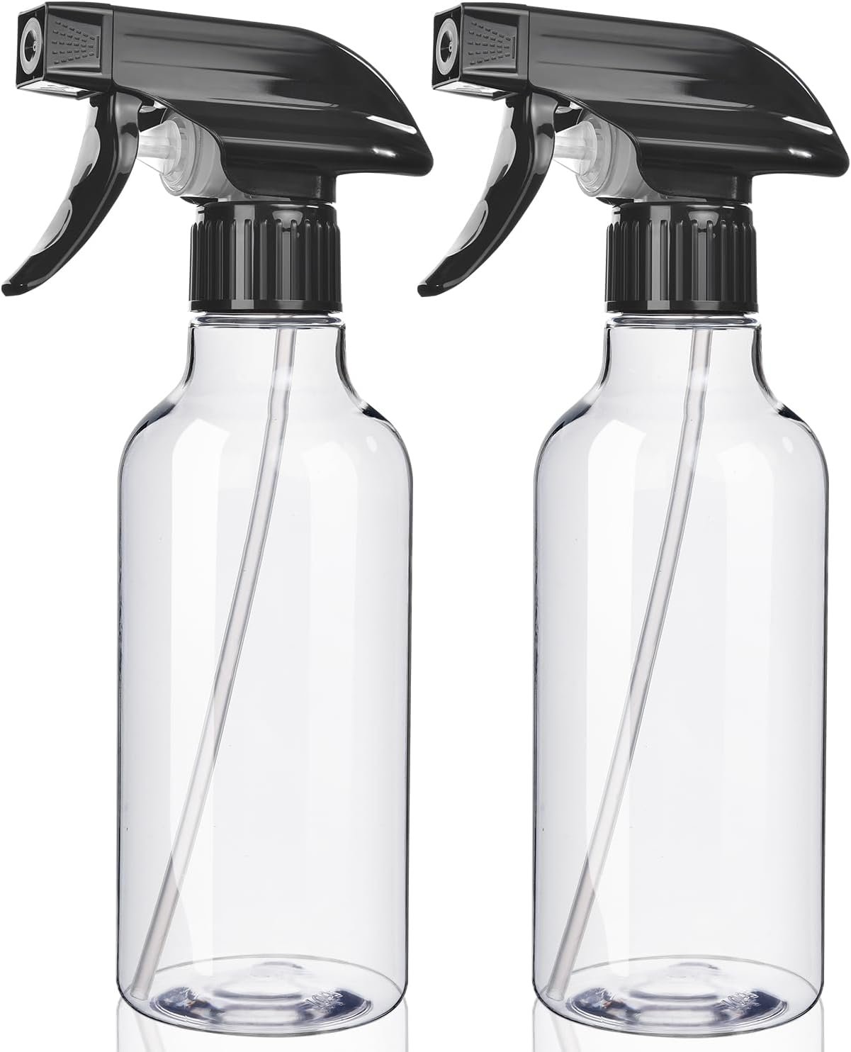 Uineko Empty Spray Bottles, Mist & Stream, Heavy Duty Sprayer, 2-Pack 10 Oz | Chemical-resistant, Leak-Proof, Better Trigger, BPA-free, Measurements, for Cleaning Solutions, Plants, Hair, Essential Oils