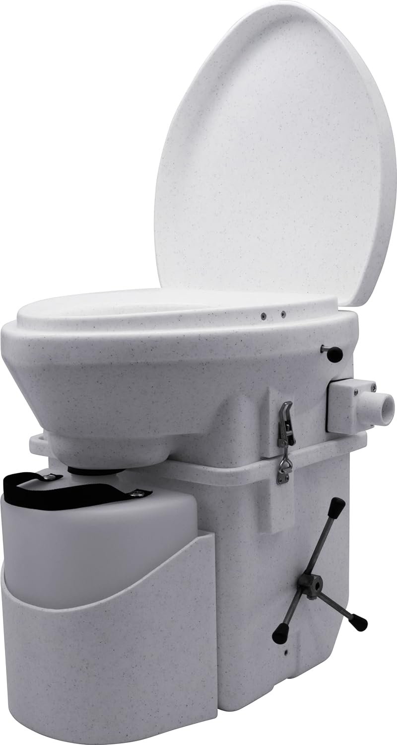 Nature’s Head Self Contained Composting Toilet with Close Quarters Spider Handle Design