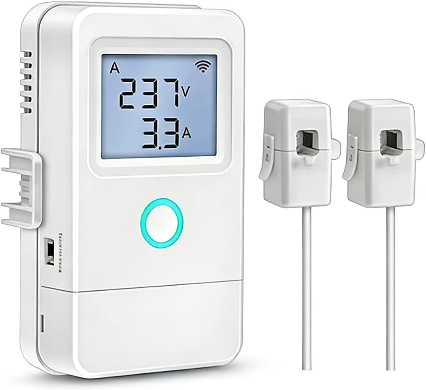 Smart WiFi Energy Meter, Voltage Current Tester with LCD Display, App Remote Control Power Consumption Monitor 2 Channel
