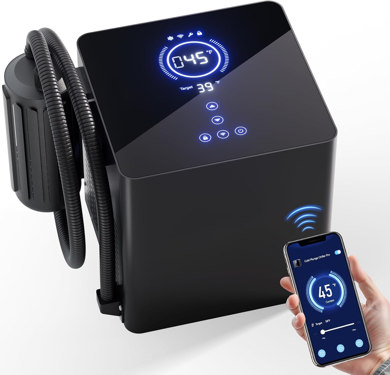 Cold Plunge Chiller Pro, 1/2 HP WiFi Drop-in Ice Bath Chiller for Any Tub
