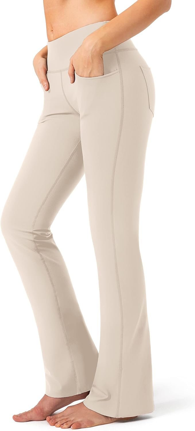 G Gradual Women’s Yoga Pants with Pockets Flare Leggings High Waist Yoga Dress Pants Tall Bootcut Casual Work