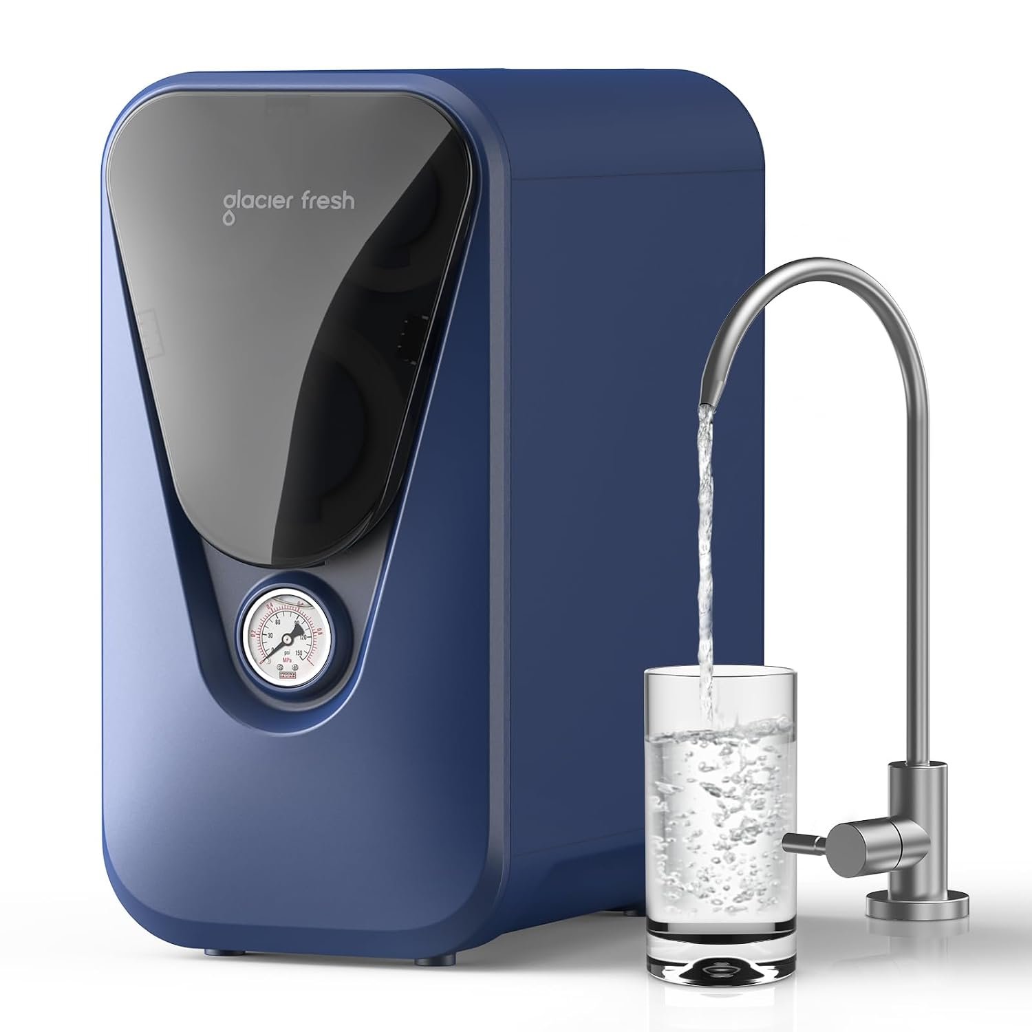 GLACIER FRESH GFU03 Reverse Osmosis Water Filter System 800 GPD, Tankless
