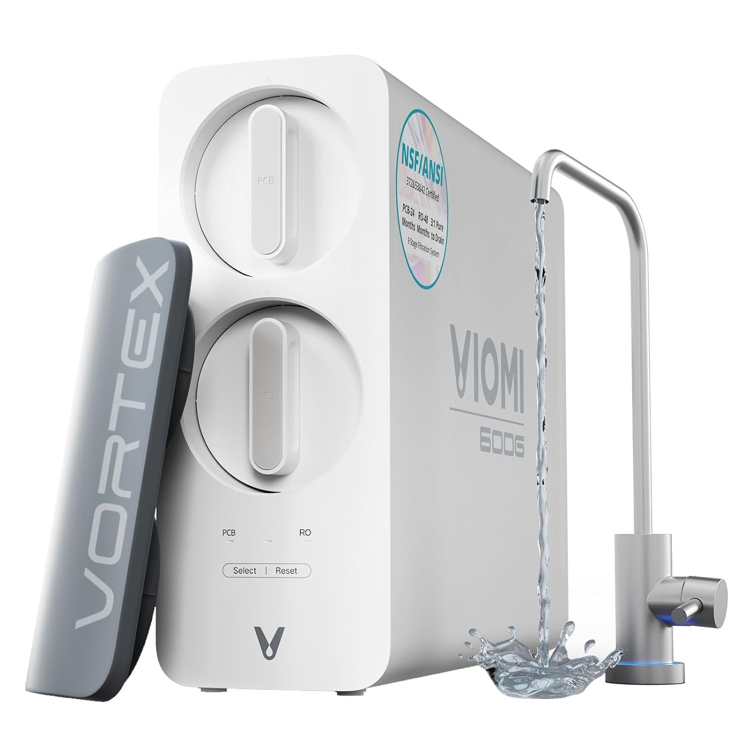 VIOMI V6 600GPD Under Sink Tankless Reverse Osmosis Water Filtration System