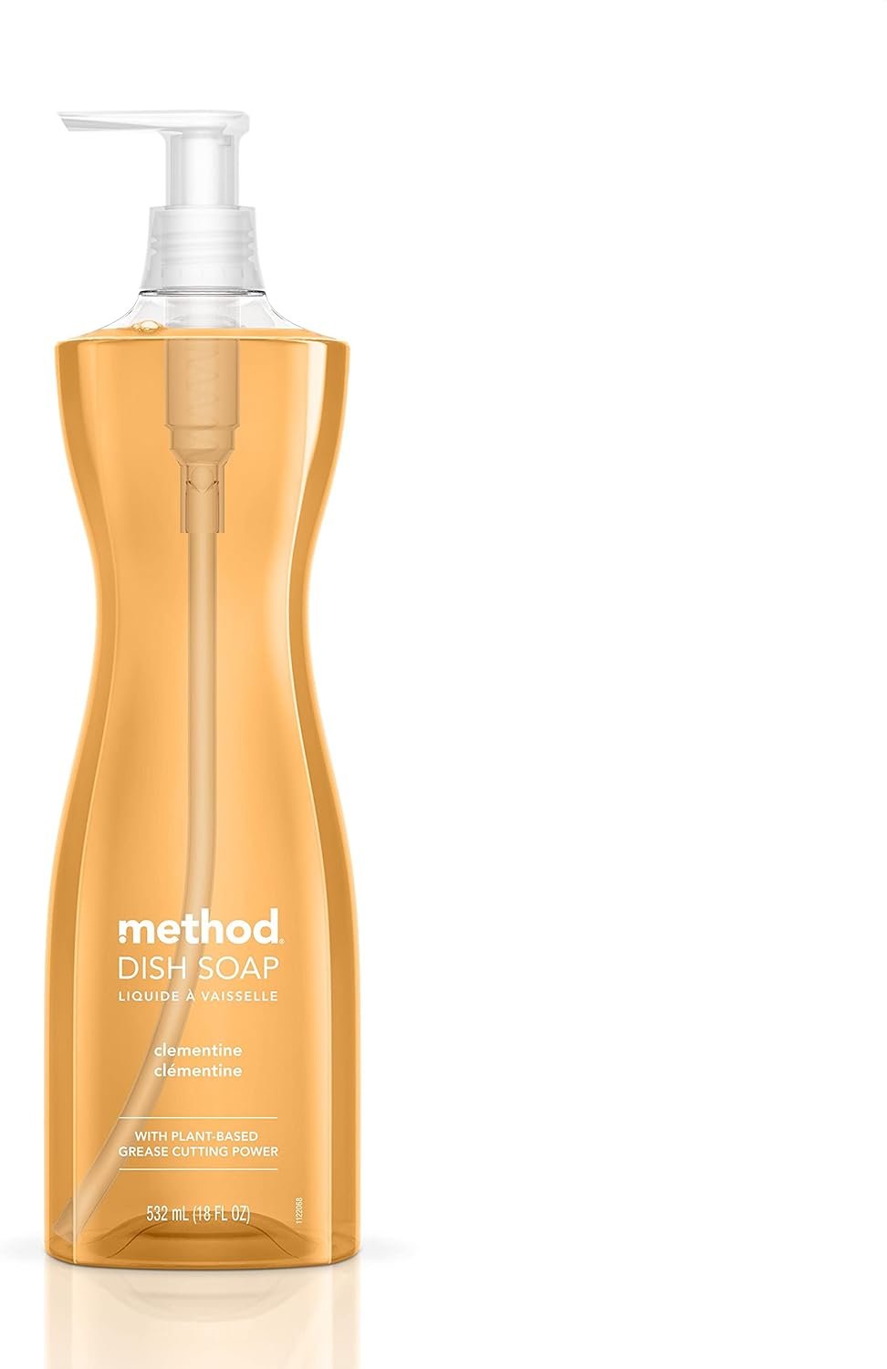 Method Gel Dish Soap, Clementine Scent, Tough on Grease & Stuck-on Food, Cruelty Free Formula, Made with Recycled Plastic, 18 Fl Oz | Powerful Cleaning Formula, Cuts Through Grease & Stuck-On Food