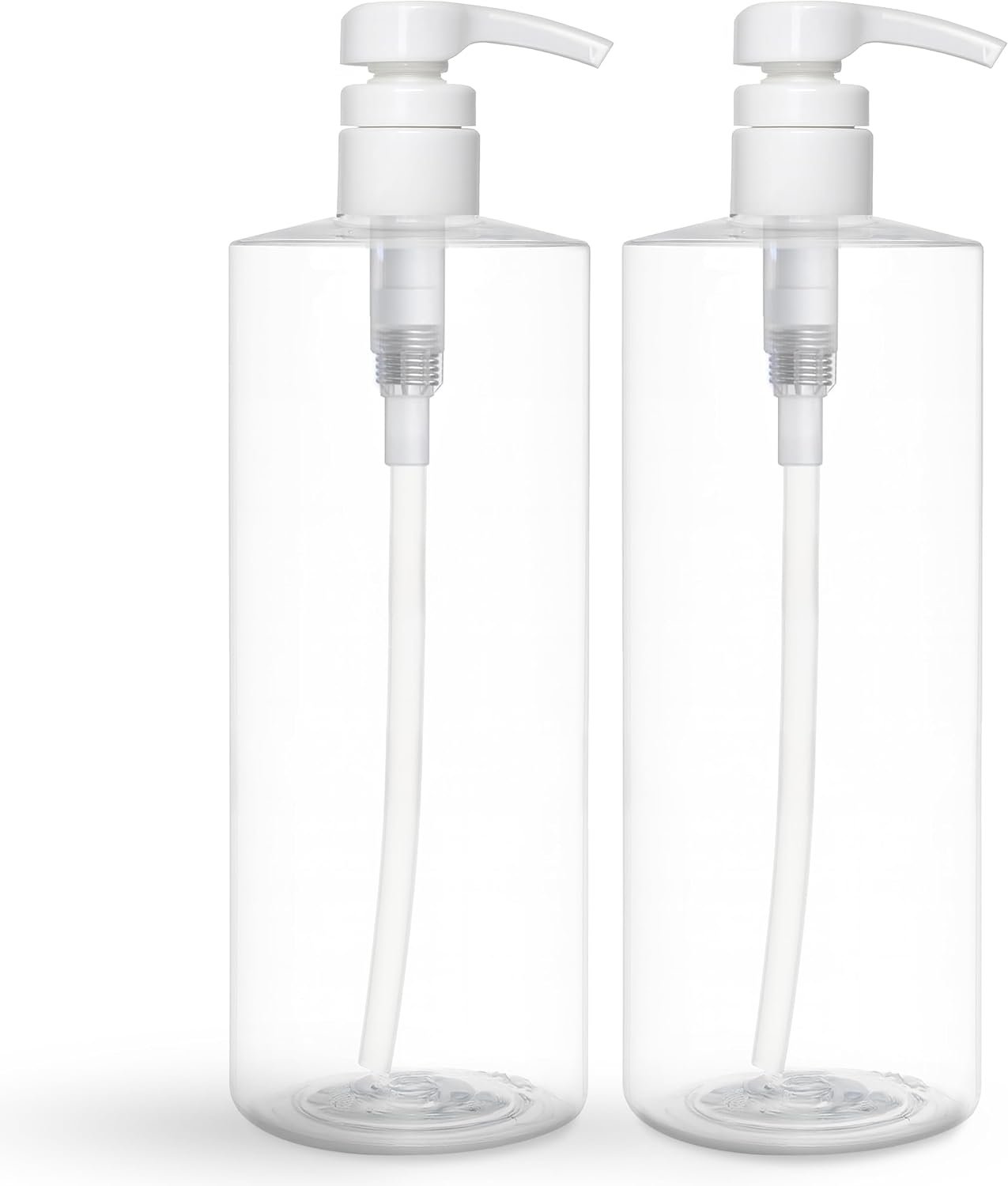 Empty Shampoo Pump Bottles, 32 OZ / 1 Liter, BPA-Free Cylinder Containers, Household & Commercial Use, 2 Pack – Leak Proof