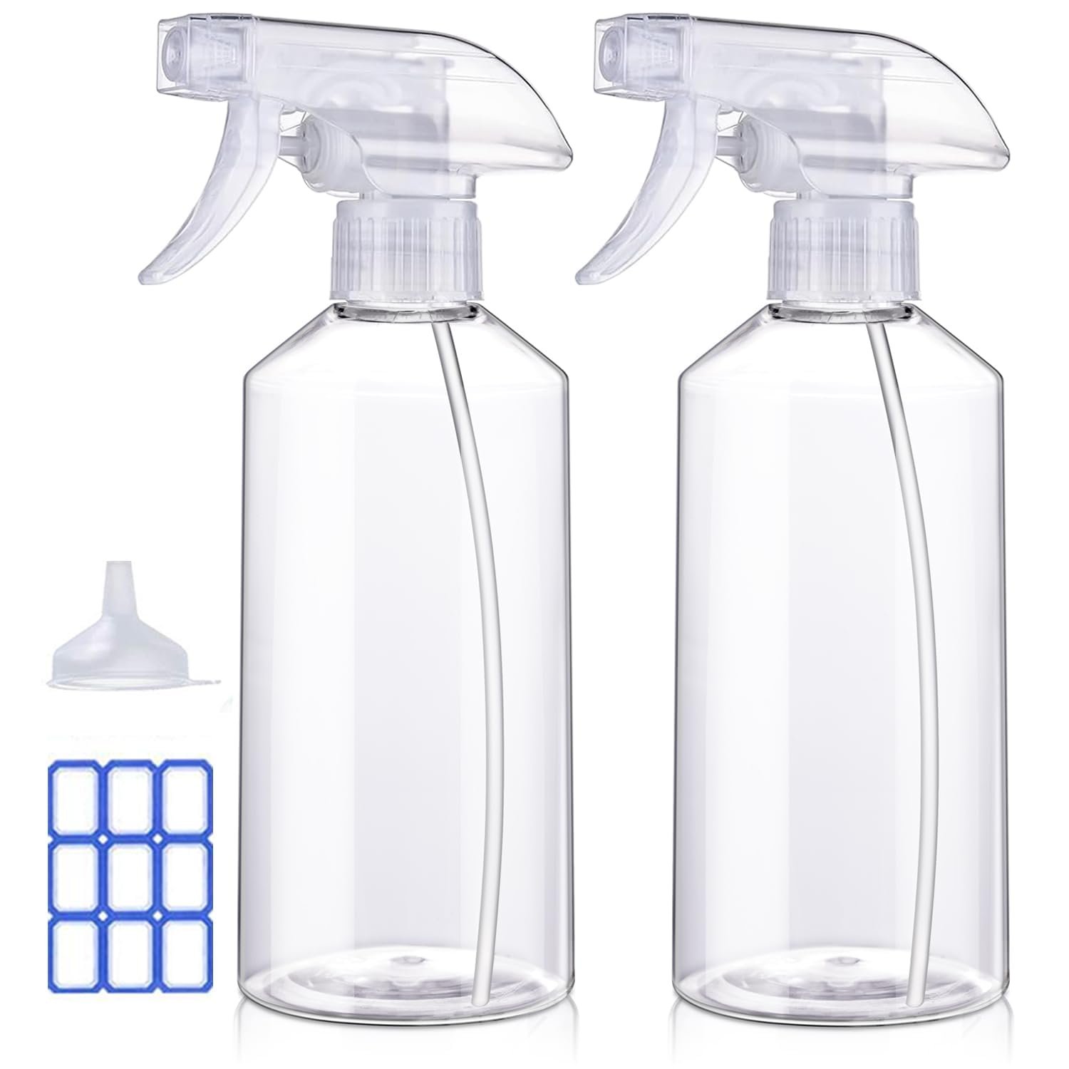 Spray Bottles 16.9oz/2Pack – Premium Adjustable Spray Bottles for Cleaning | No Leak And Clog Mister Spray Bottle – Spray Bottle For Hair, Plants, Pet, Vinegar, and Rubbing Alcohol Reagent