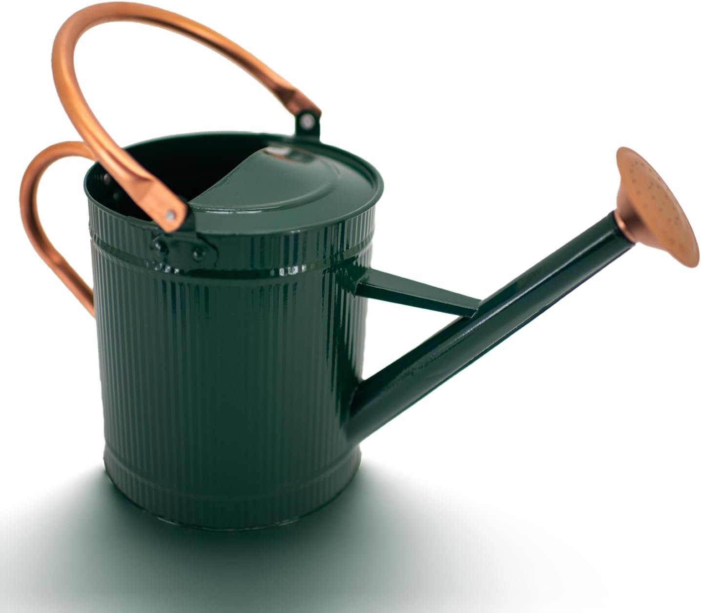 1 Gallon Dark Green Metal Watering Can, Removable Spout