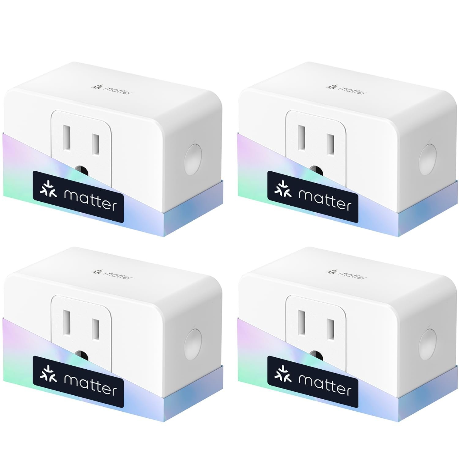 meross Matter Smart Plug, Energy Monitoring, Standby Killer, FFS Easy Setup | App & Voice Control Wi-Fi Outlet Support HomeKit, Alexa, Google Home with Schedule Timer, 100% Privacy, 15A/1800W (4 Pack)